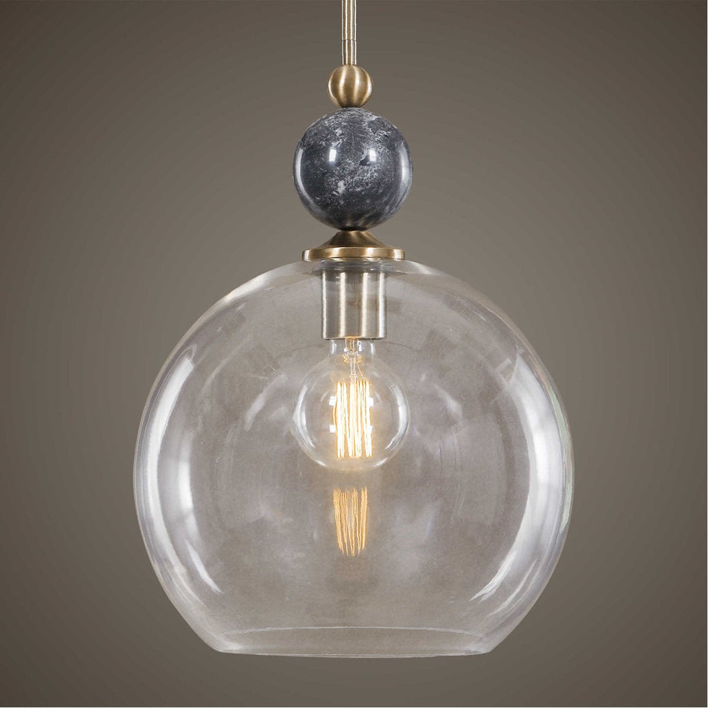 Suspension en verre Uttermost Mendota à 1 lumière