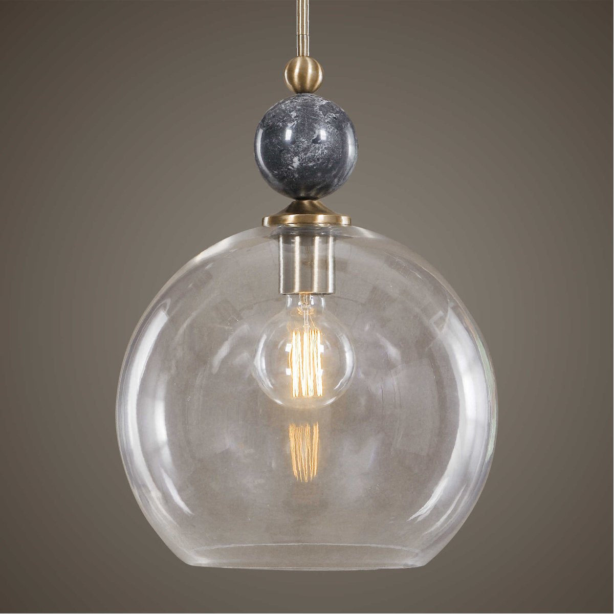 Suspension en verre Uttermost Mendota à 1 lumière
