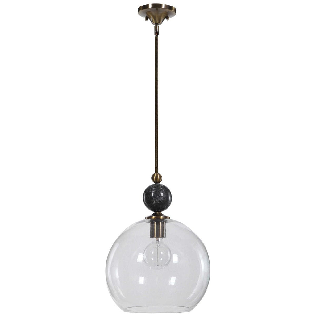 Suspension en verre Uttermost Mendota à 1 lumière