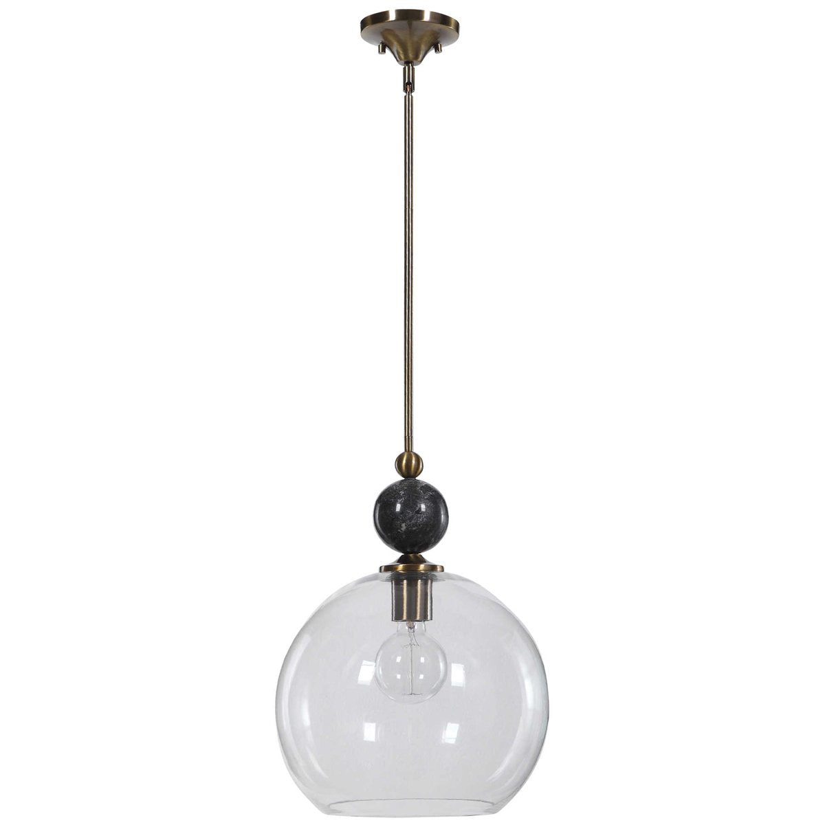 Suspension en verre Uttermost Mendota à 1 lumière