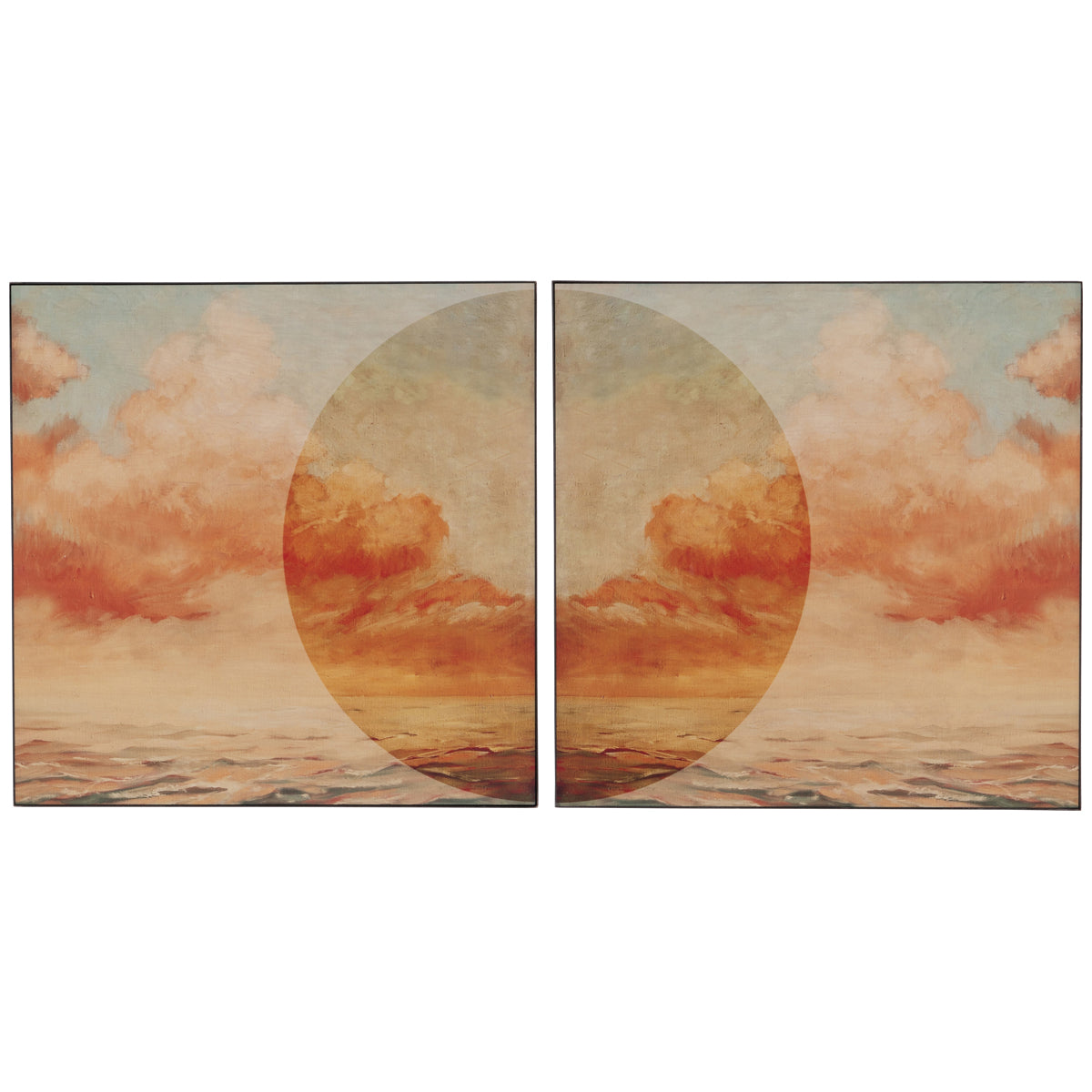 Four Hands Art Studio Sunrise I &amp; II Diptyque par Coup D'esprit