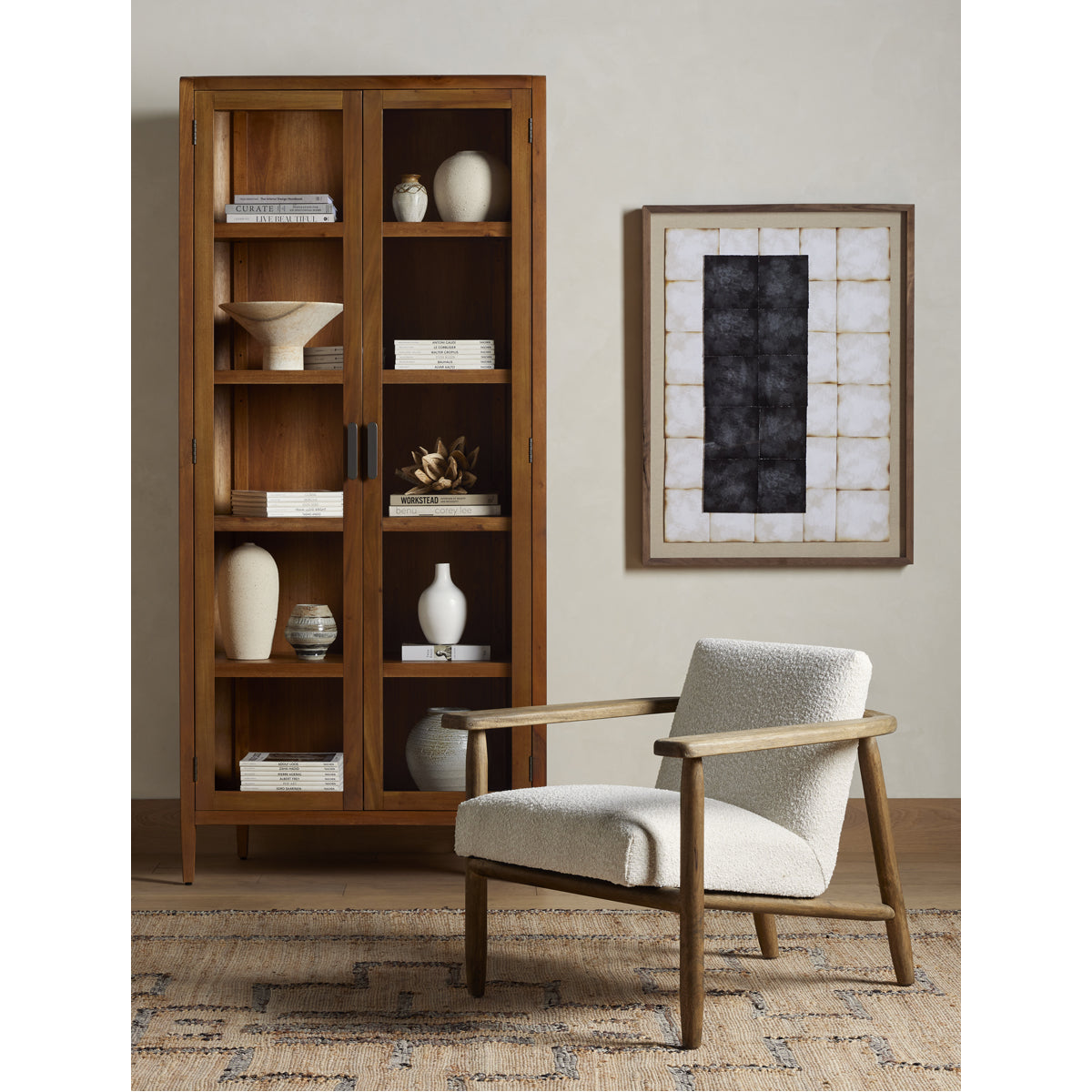 Armoire Arlo à quatre mains Callahan - Acajou clair