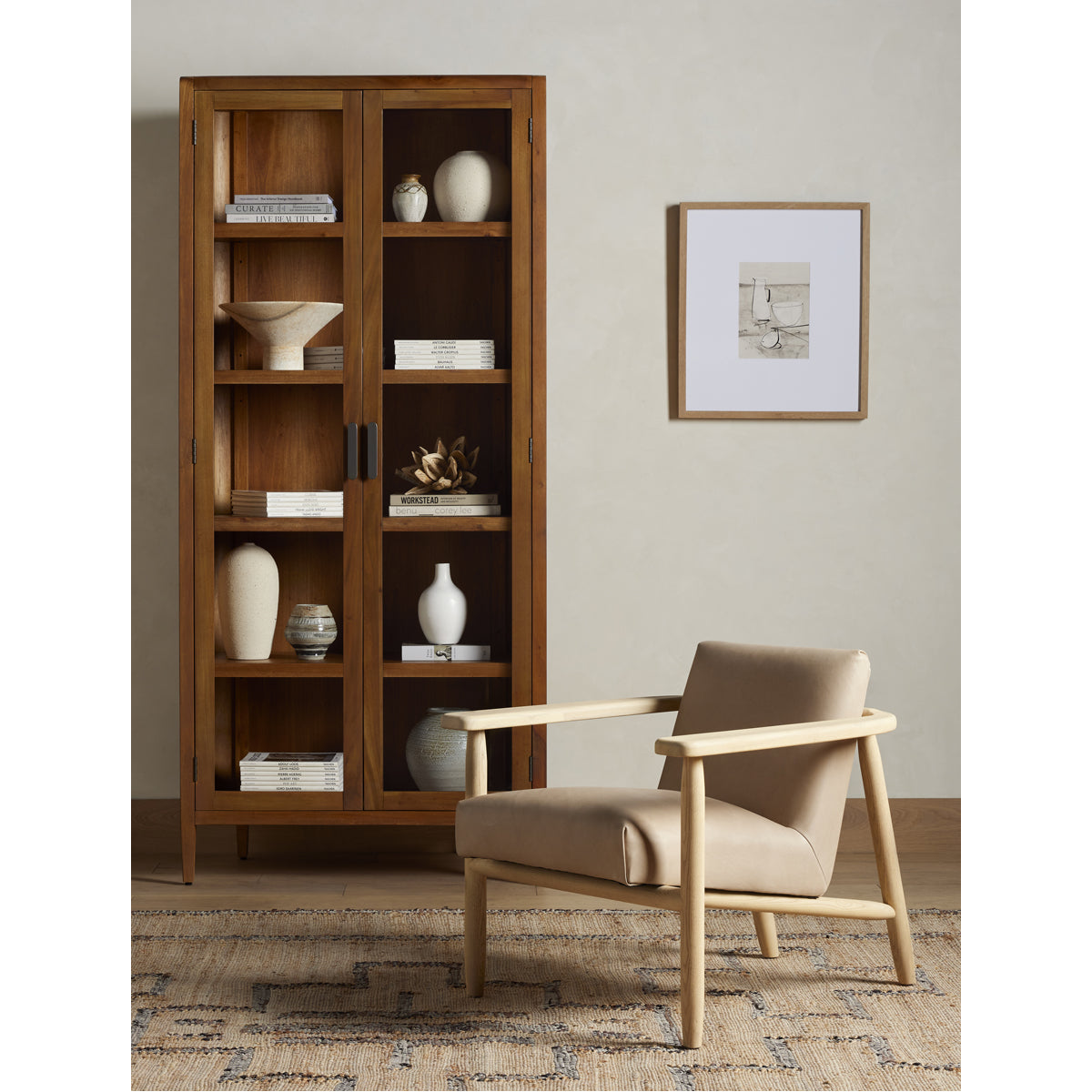 Armoire Arlo à quatre mains Callahan - Acajou clair