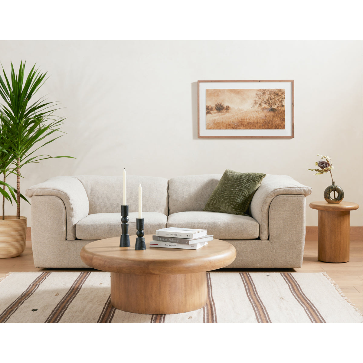 Canapé Jayce Four Hands Atelier 90 pouces en lin Fallon