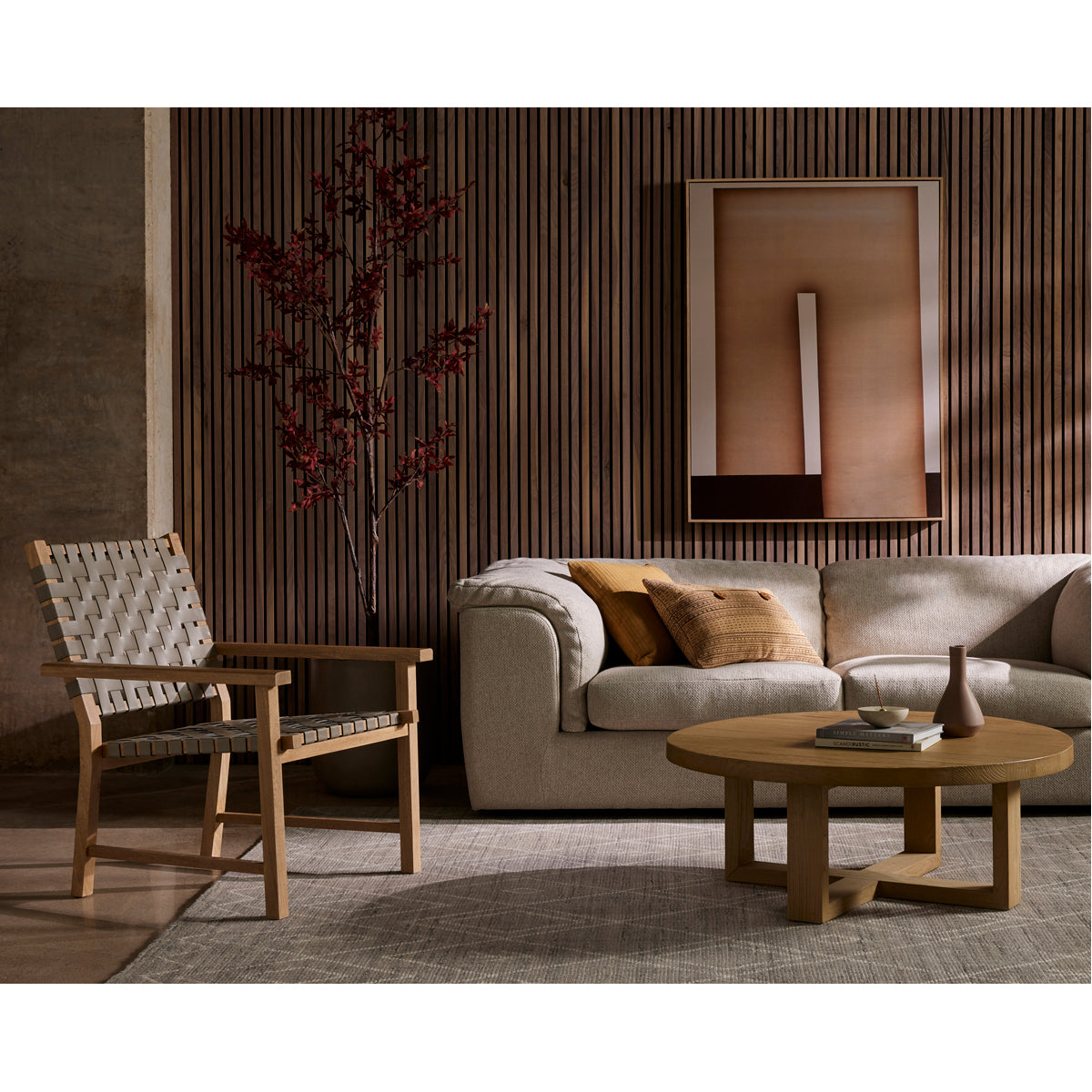 Canapé Jayce Four Hands Atelier 90 pouces en lin Fallon