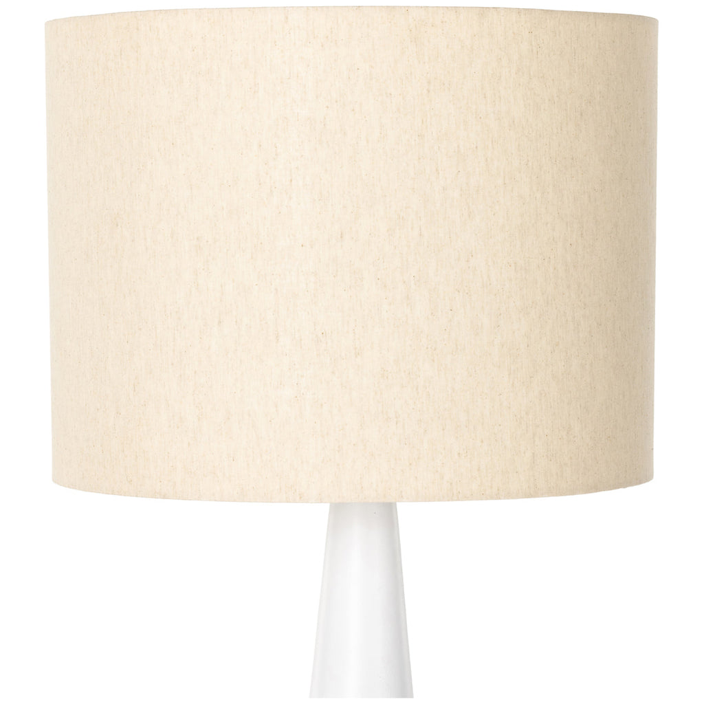 Lampadaire Asher Nour à quatre mains - Fonte d'aluminium blanc mat