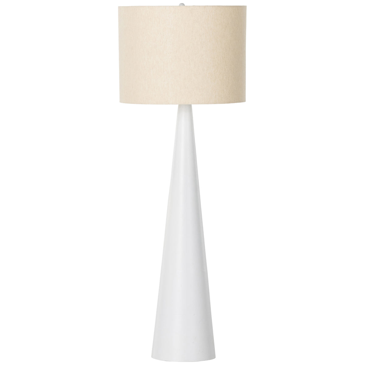 Lampadaire Asher Nour à quatre mains - Fonte d'aluminium blanc mat