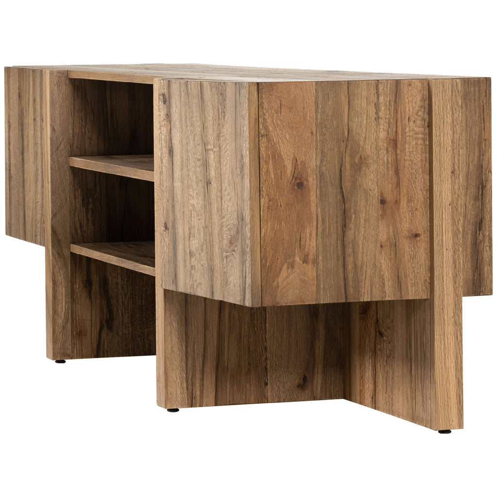 Console multimédia Four Hands Wesson Bingham - Placage chêne rustique