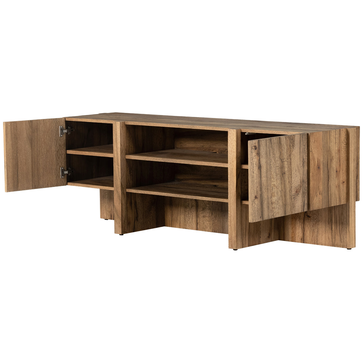 Console multimédia Four Hands Wesson Bingham - Placage chêne rustique