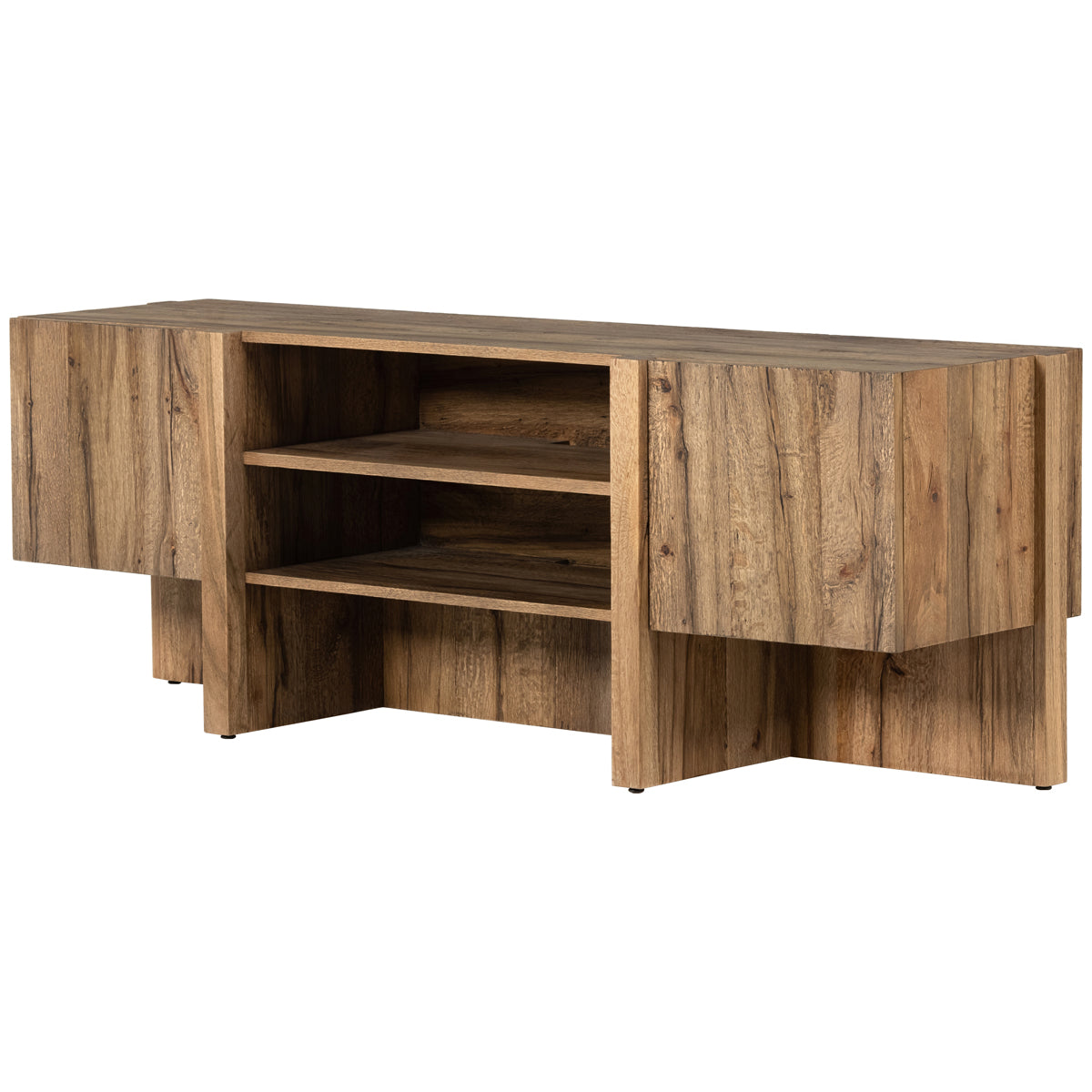 Console multimédia Four Hands Wesson Bingham - Placage chêne rustique