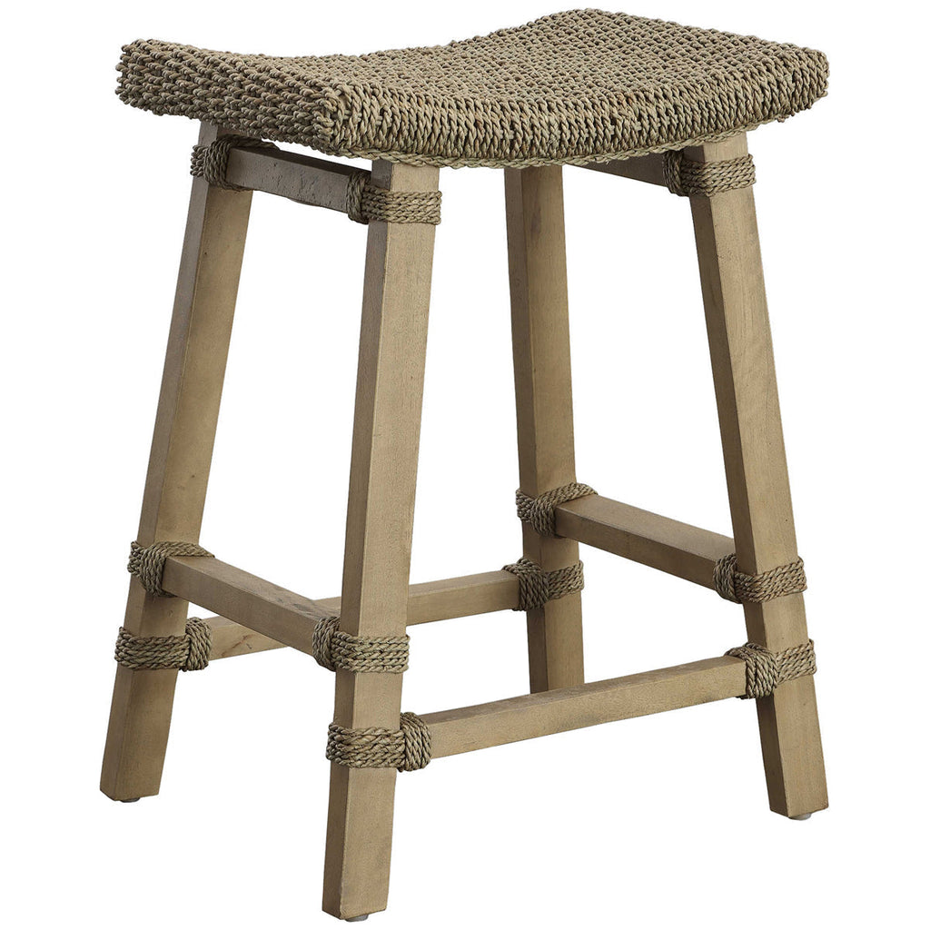 Tabouret de bar en jonc de mer Everglade d'Uttermost