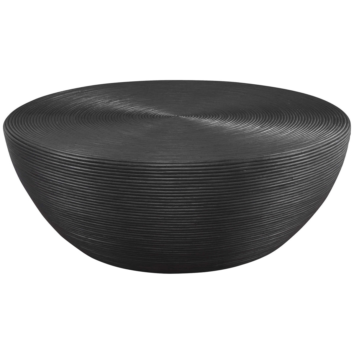 Table basse en rotin noir Uttermost Bongo