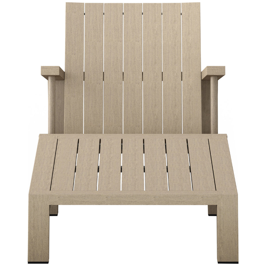 Chaise d'extérieur Four Hands Solano Dorsey avec pouf