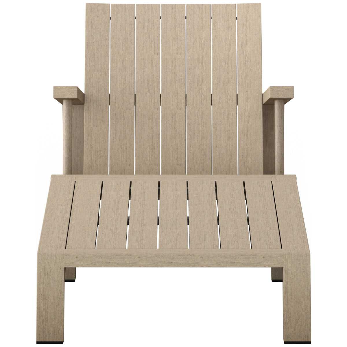 Chaise d'extérieur Four Hands Solano Dorsey avec pouf