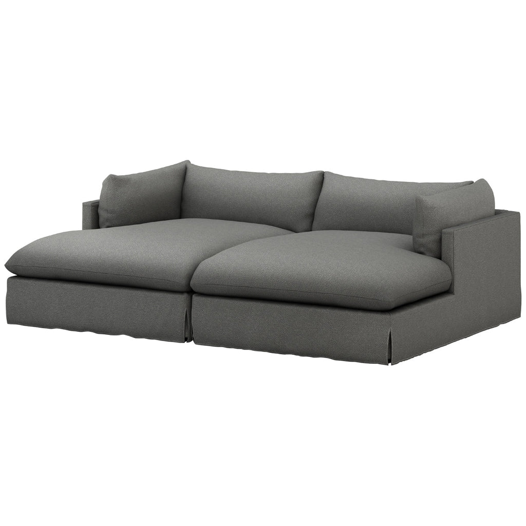 Canapé sectionnel double méridienne Four Hands Atelier Habitat - Anthracite Fallon
