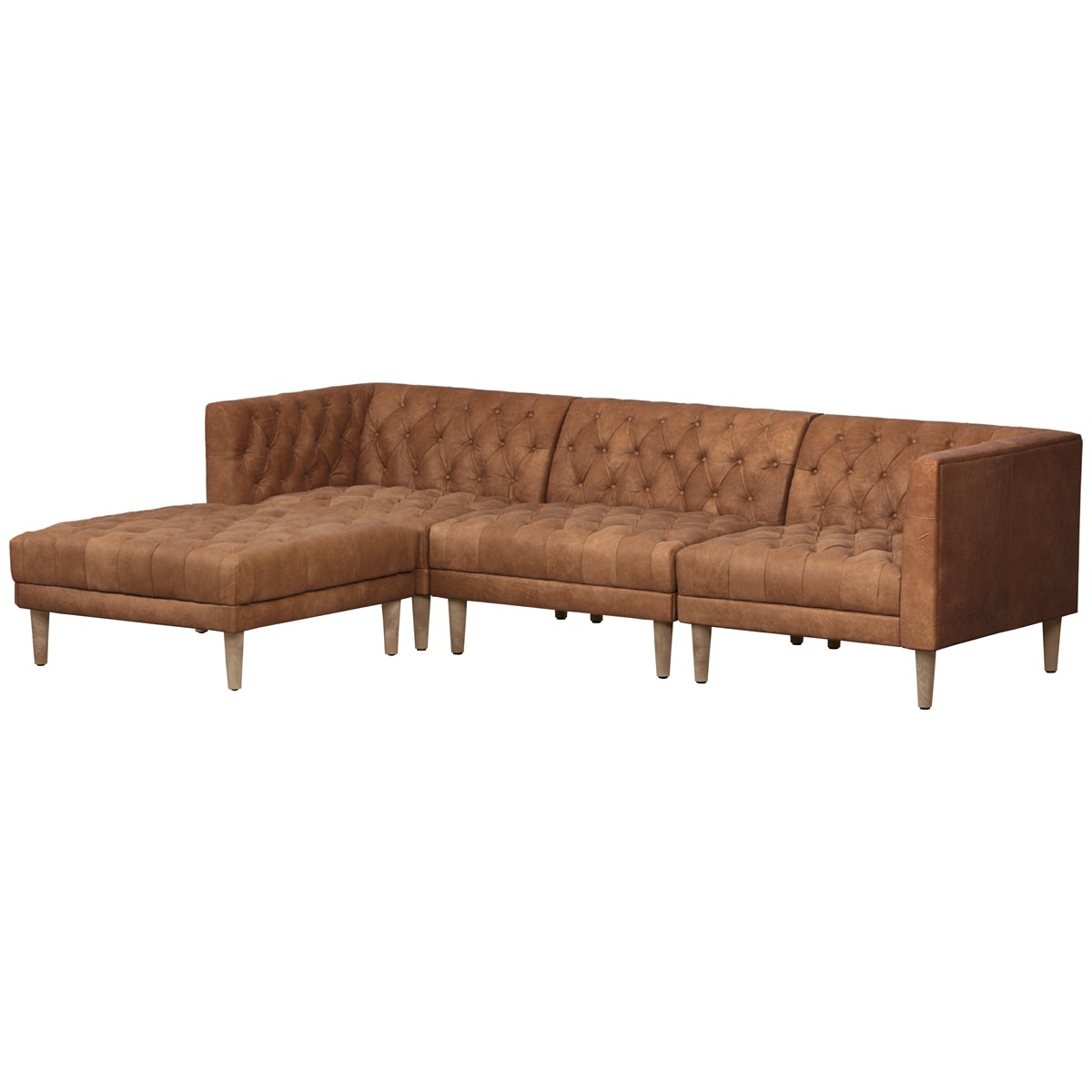 Canapé 3 pièces Carnegie William à quatre mains avec pouf