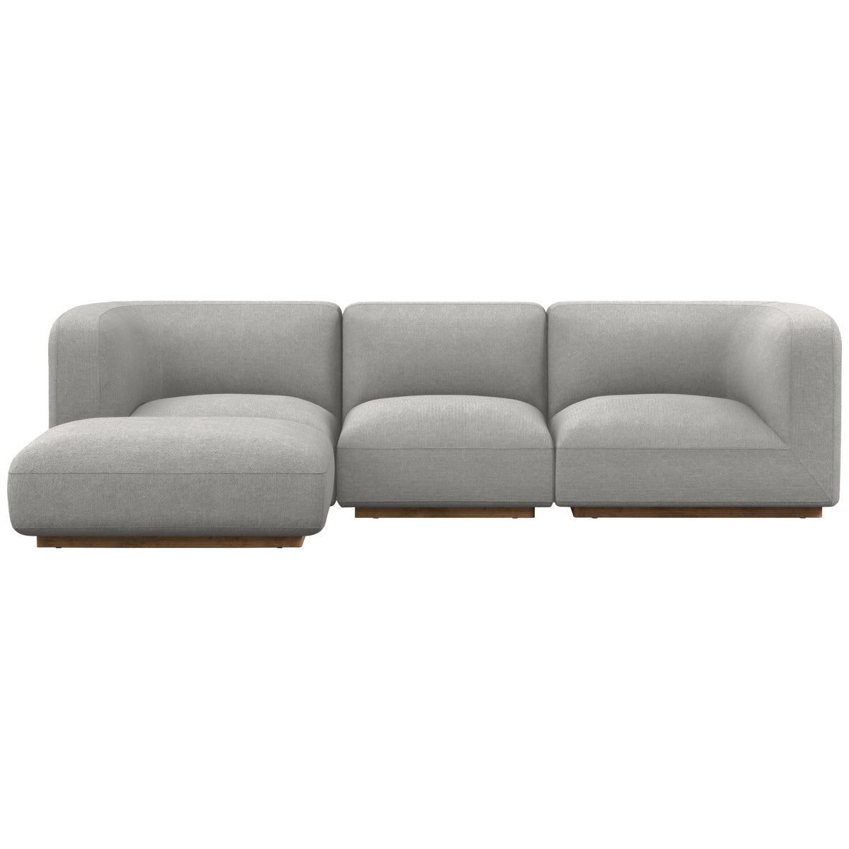 Canapé sectionnel 3 pièces Easton Mabry à quatre mains avec pouf