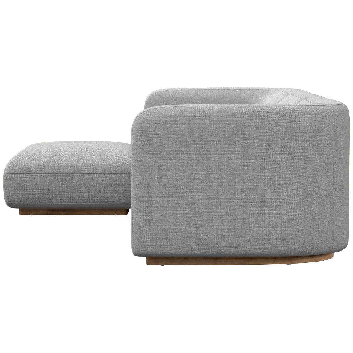 Canapé sectionnel 3 pièces Easton Mabry à quatre mains avec pouf