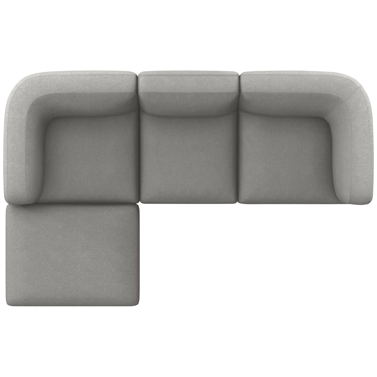 Canapé sectionnel 3 pièces Easton Mabry à quatre mains avec pouf