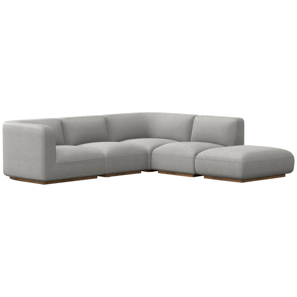 Canapé sectionnel 4 pièces Easton Mabry avec pouf