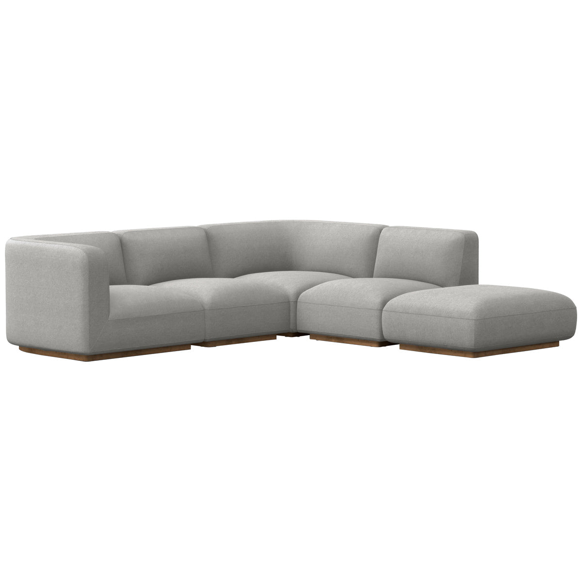 Canapé sectionnel 4 pièces Easton Mabry avec pouf