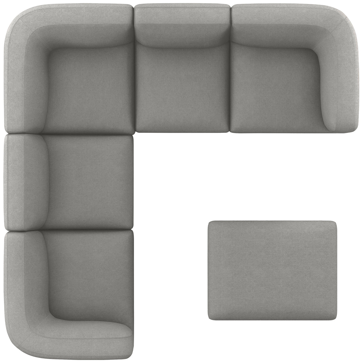 Canapé sectionnel Four Hands Easton Mabry 5 pièces de 112 pouces avec pouf