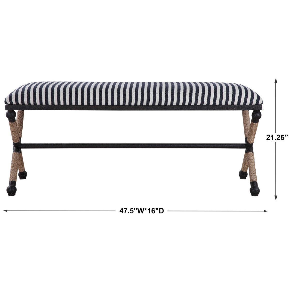 Banc rayé Uttermost Braddock