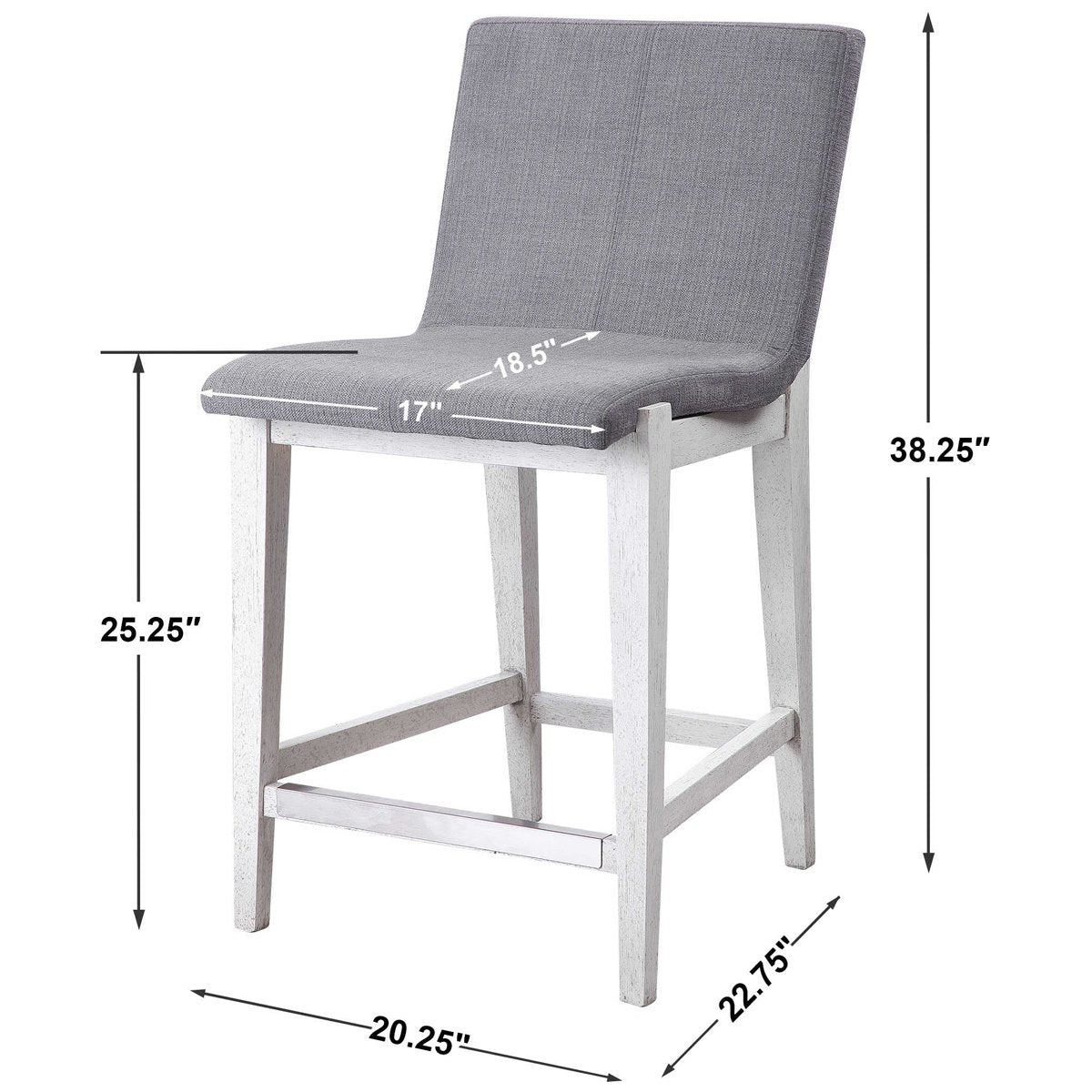 Tabouret de bar Uttermost Brazos gris