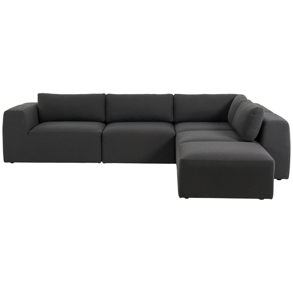 Canapé sectionnel 4 pièces avec pouf Kensington Brylee Fiqa de Four Hands