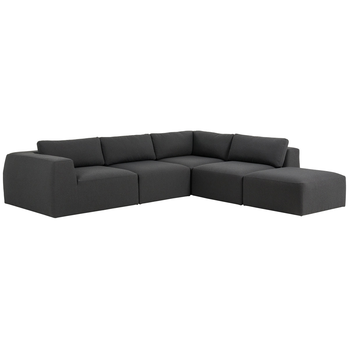 Canapé sectionnel 4 pièces avec pouf Kensington Brylee Fiqa de Four Hands