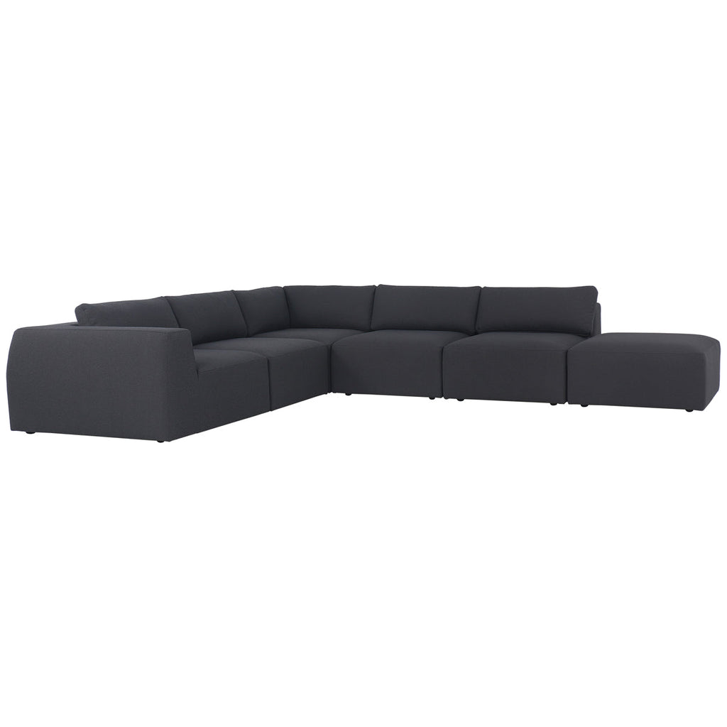 Canapé d'angle 5 pièces Fiqa Kensington Brylee de Four Hands - Fiqa Boucle Anthracite