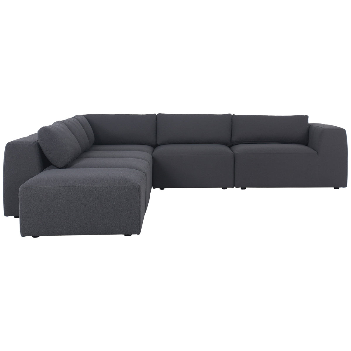 Canapé d'angle 5 pièces Fiqa Kensington Brylee de Four Hands - Fiqa Boucle Anthracite
