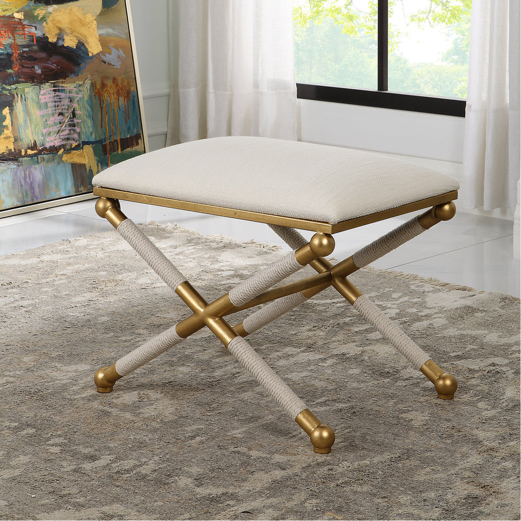 Petit banc blanc ultra-mondain