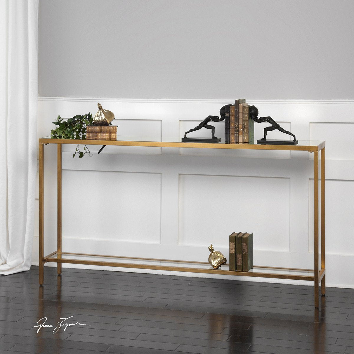 Table console dorée Hayley de Uttermost