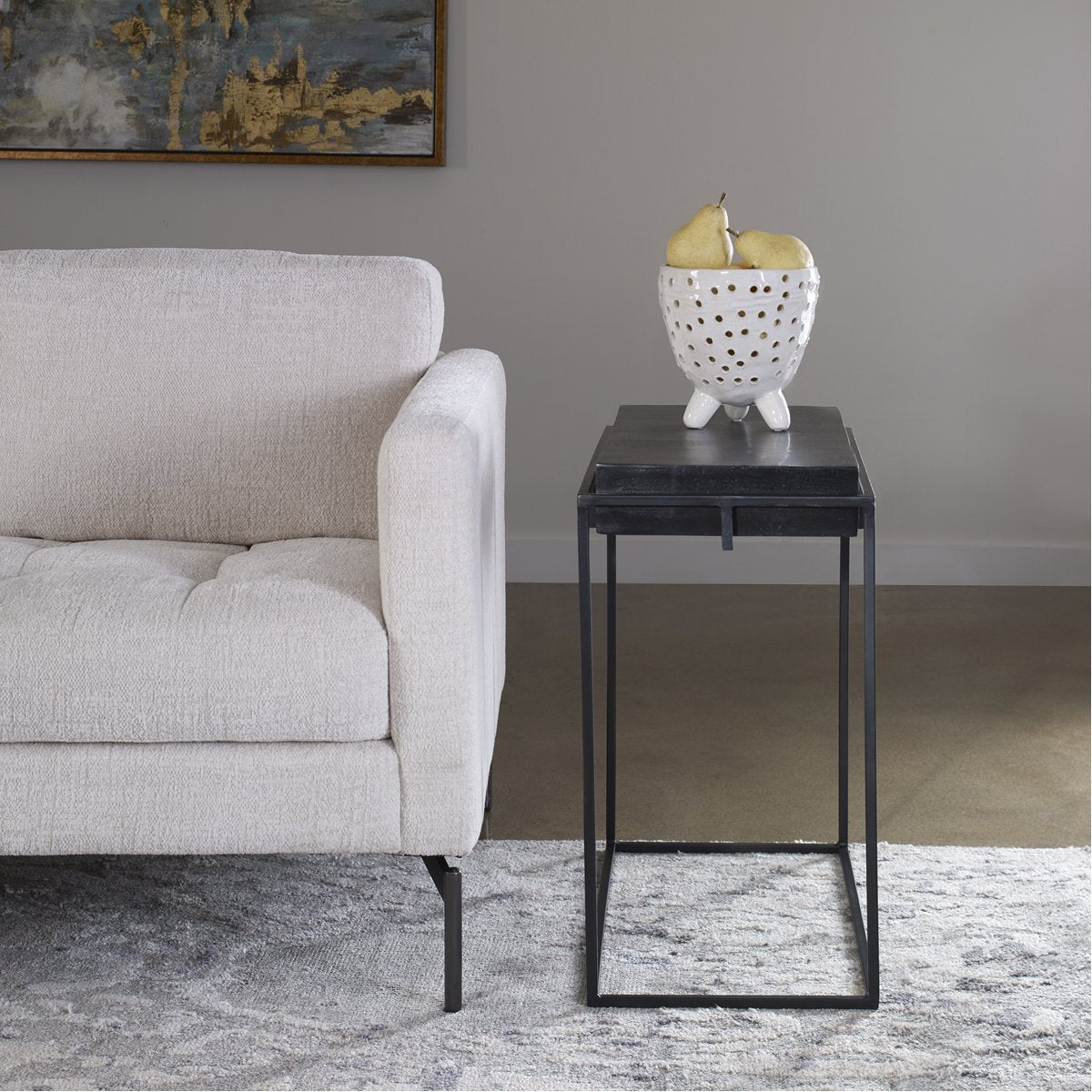 Table d'appoint noire moderne Uttermost Telone