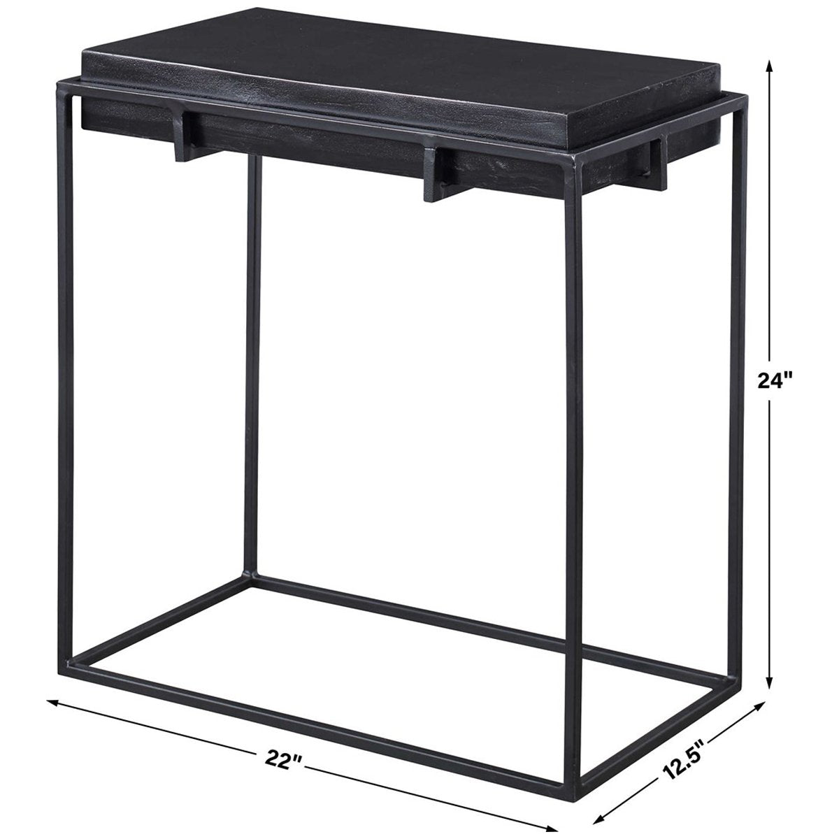 Table d'appoint noire moderne Uttermost Telone