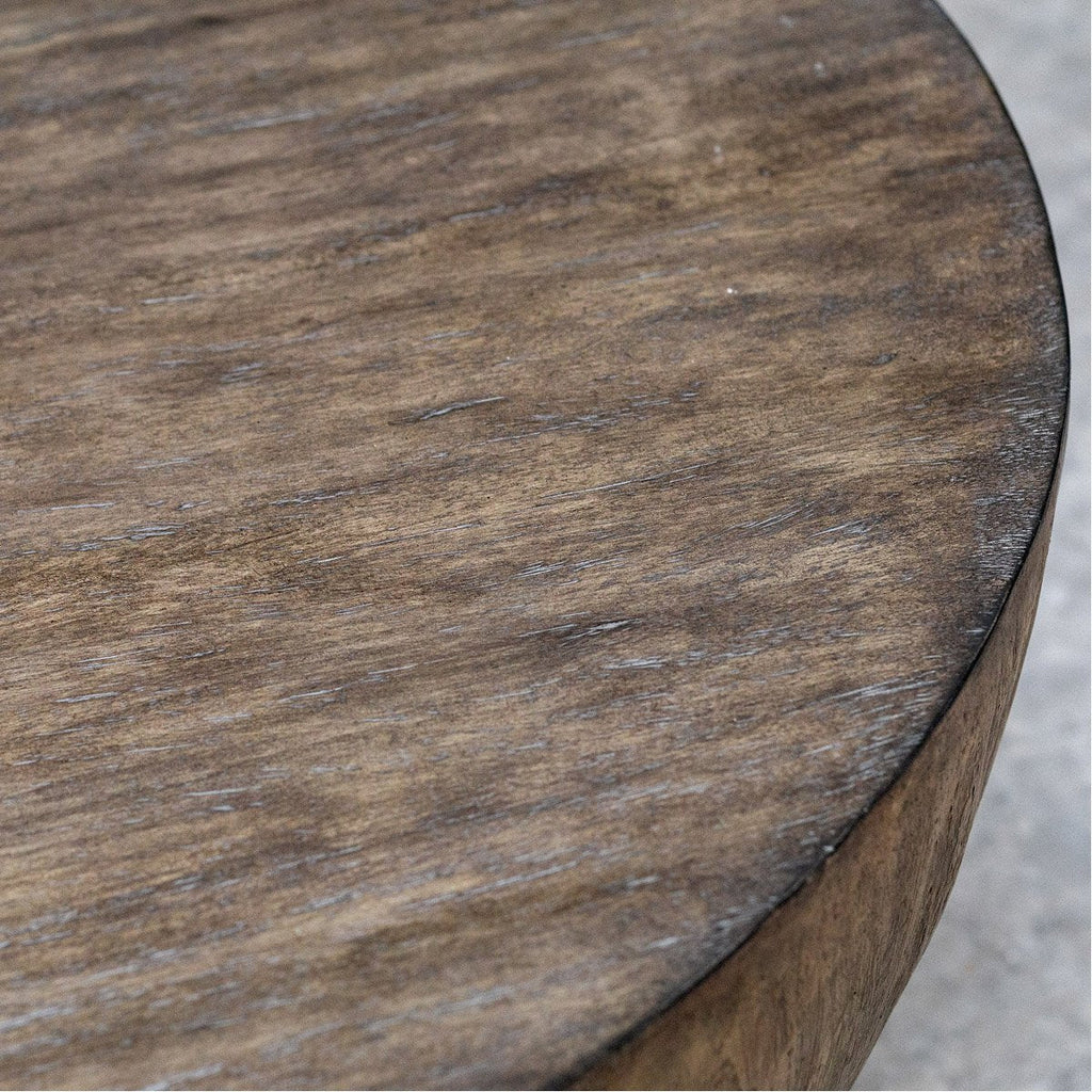 Table basse ronde en bois Uttermost Lark