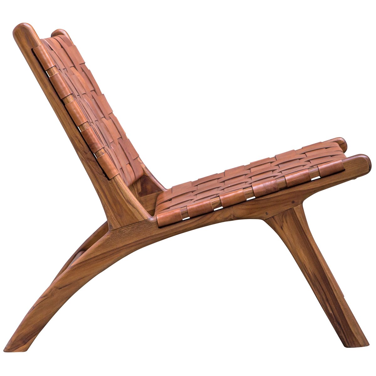 Fauteuil d'appoint en cuir tressé Uttermost