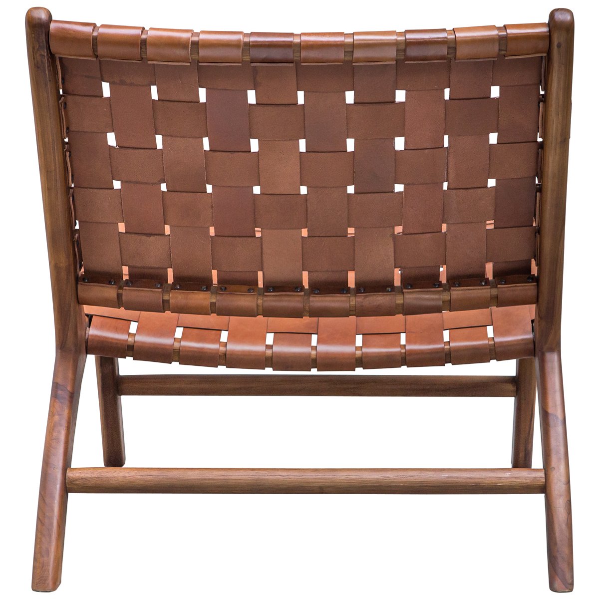Fauteuil d'appoint en cuir tressé Uttermost