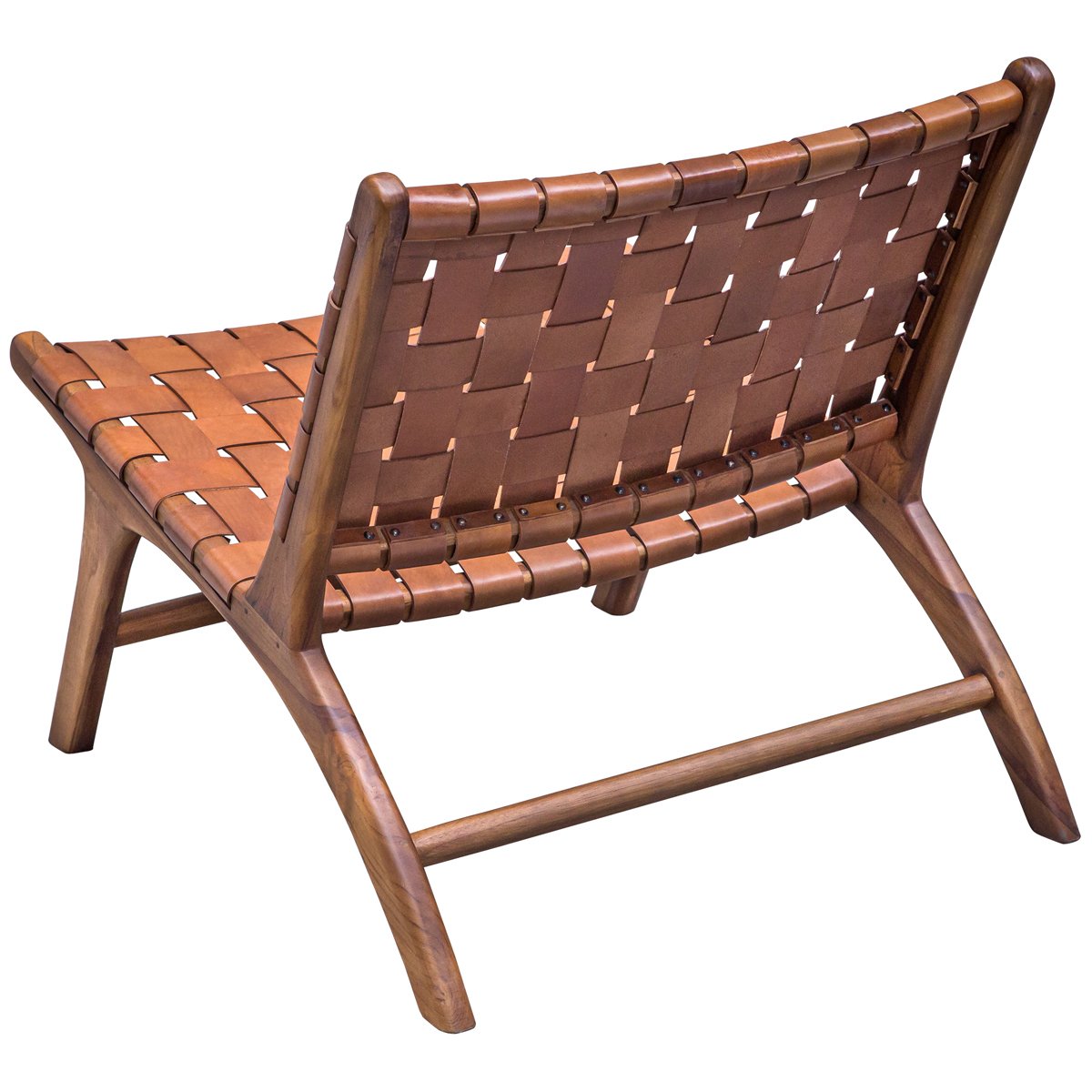 Fauteuil d'appoint en cuir tressé Uttermost