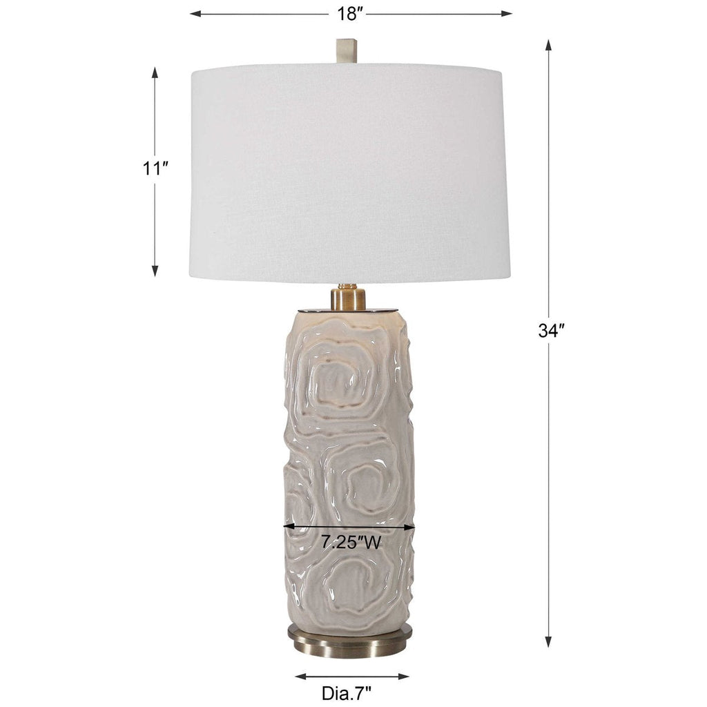 Lampe de table Uttermost Zade gris chaud