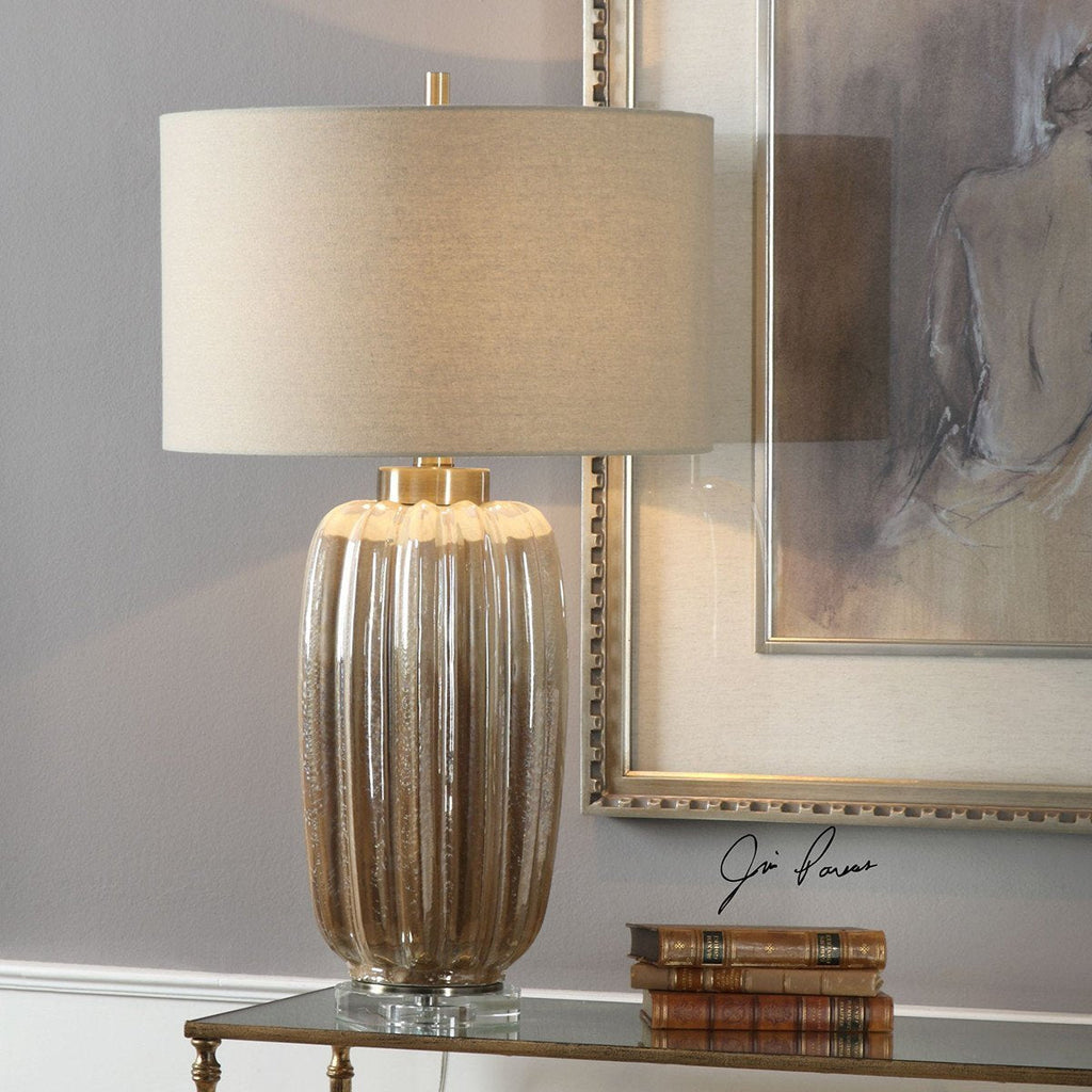 Lampe de table dorée Uttermost Gistova