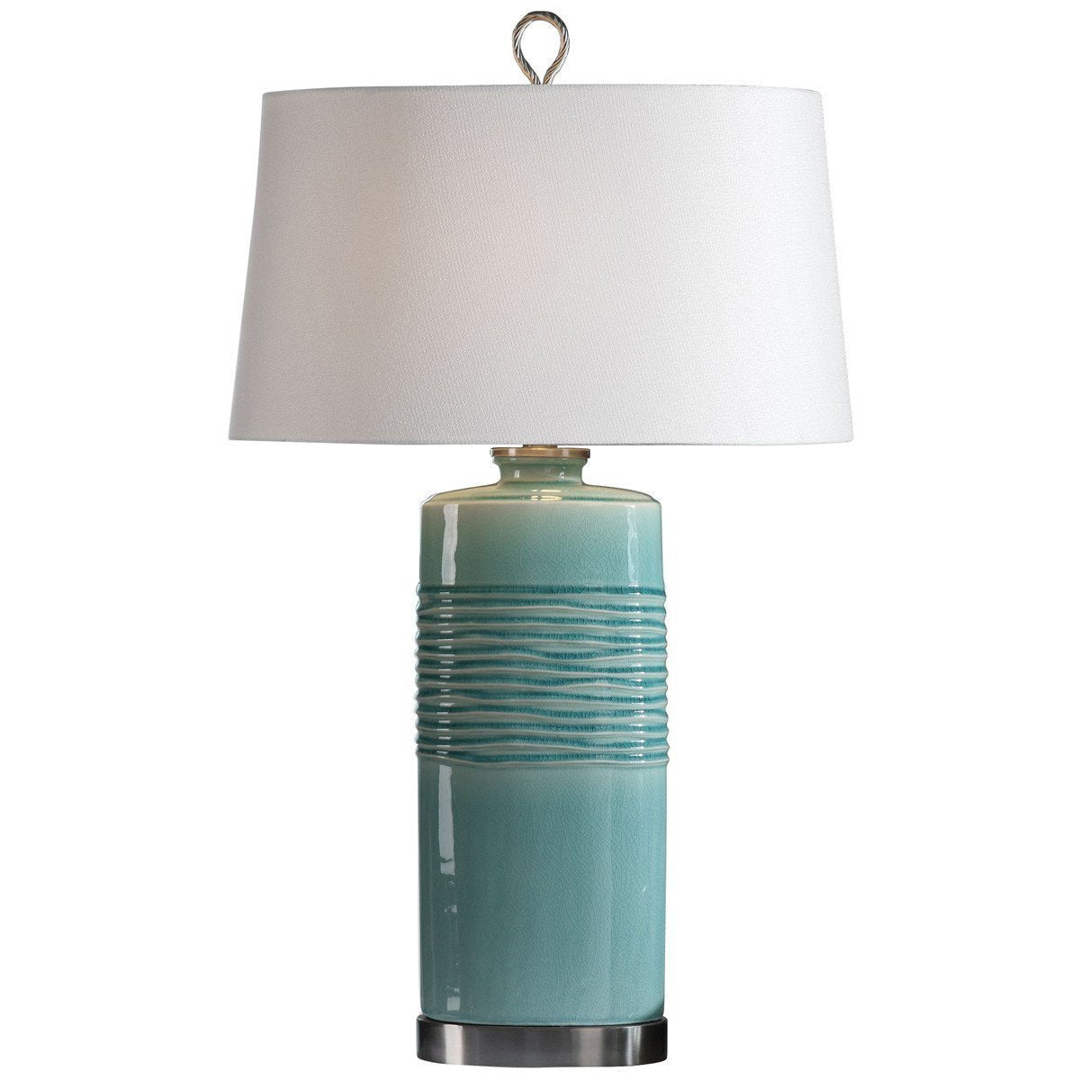 Lampe de table Uttermost Rila bleu sarcelle vieillie