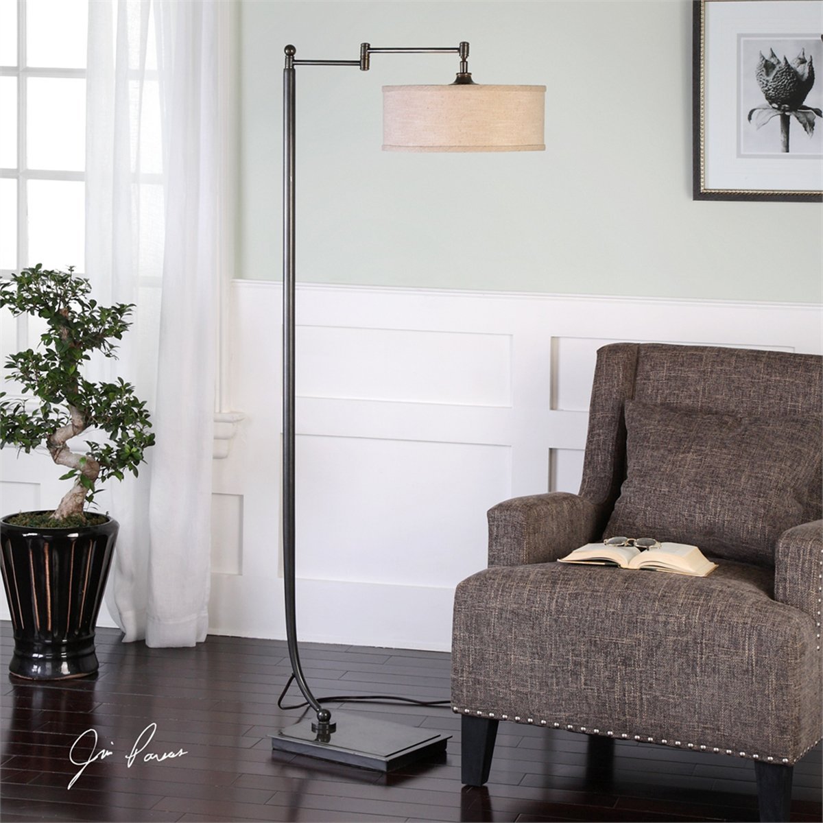 Lampadaire Uttermost Lamine Bronze Foncé