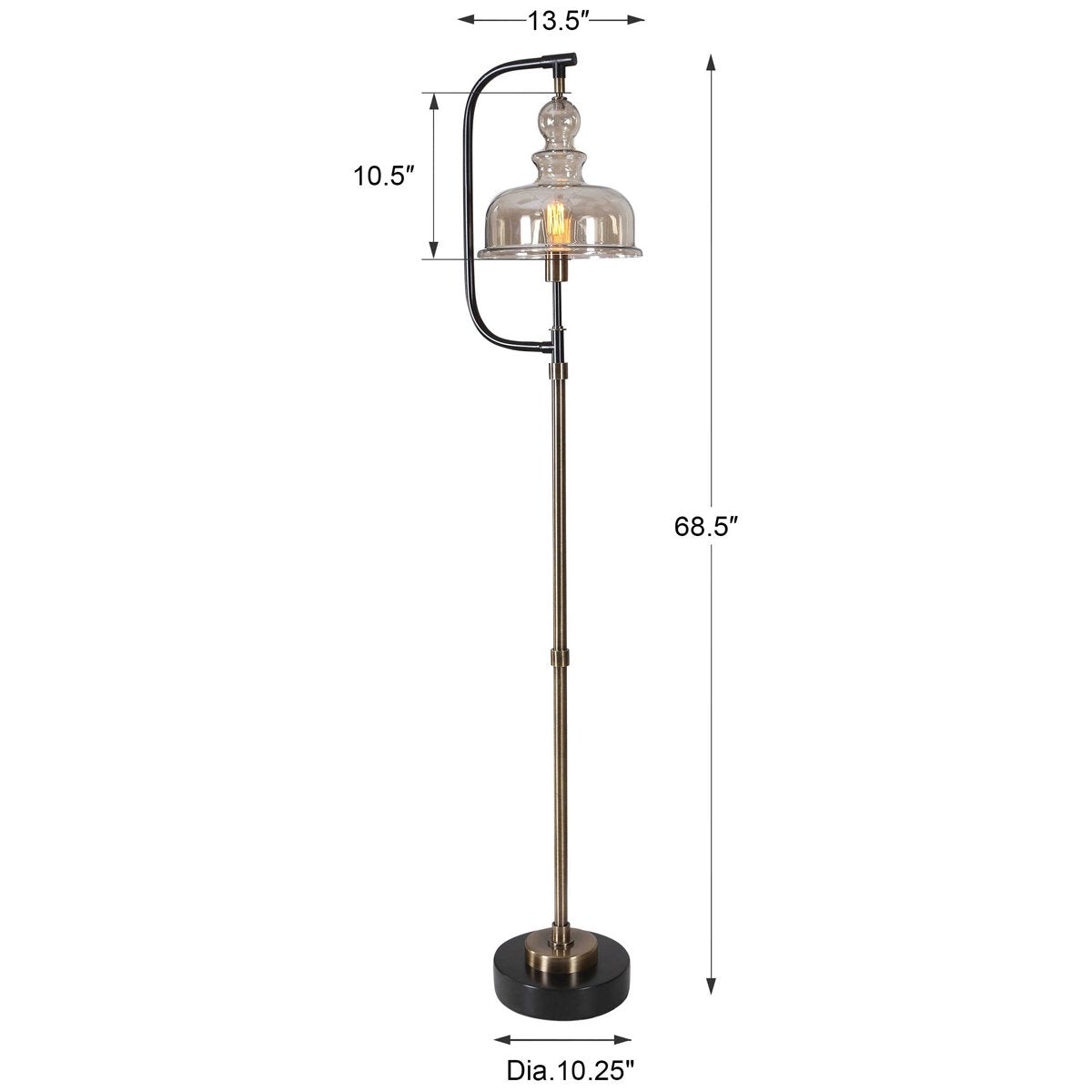 Lampadaire industriel Uttermost Elieser