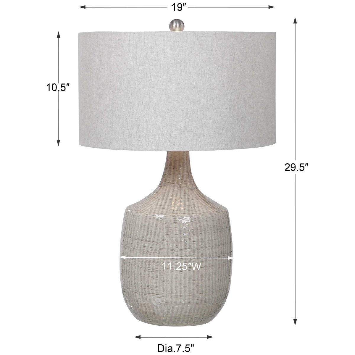 Lampe de table Felipe Gray de Uttermost