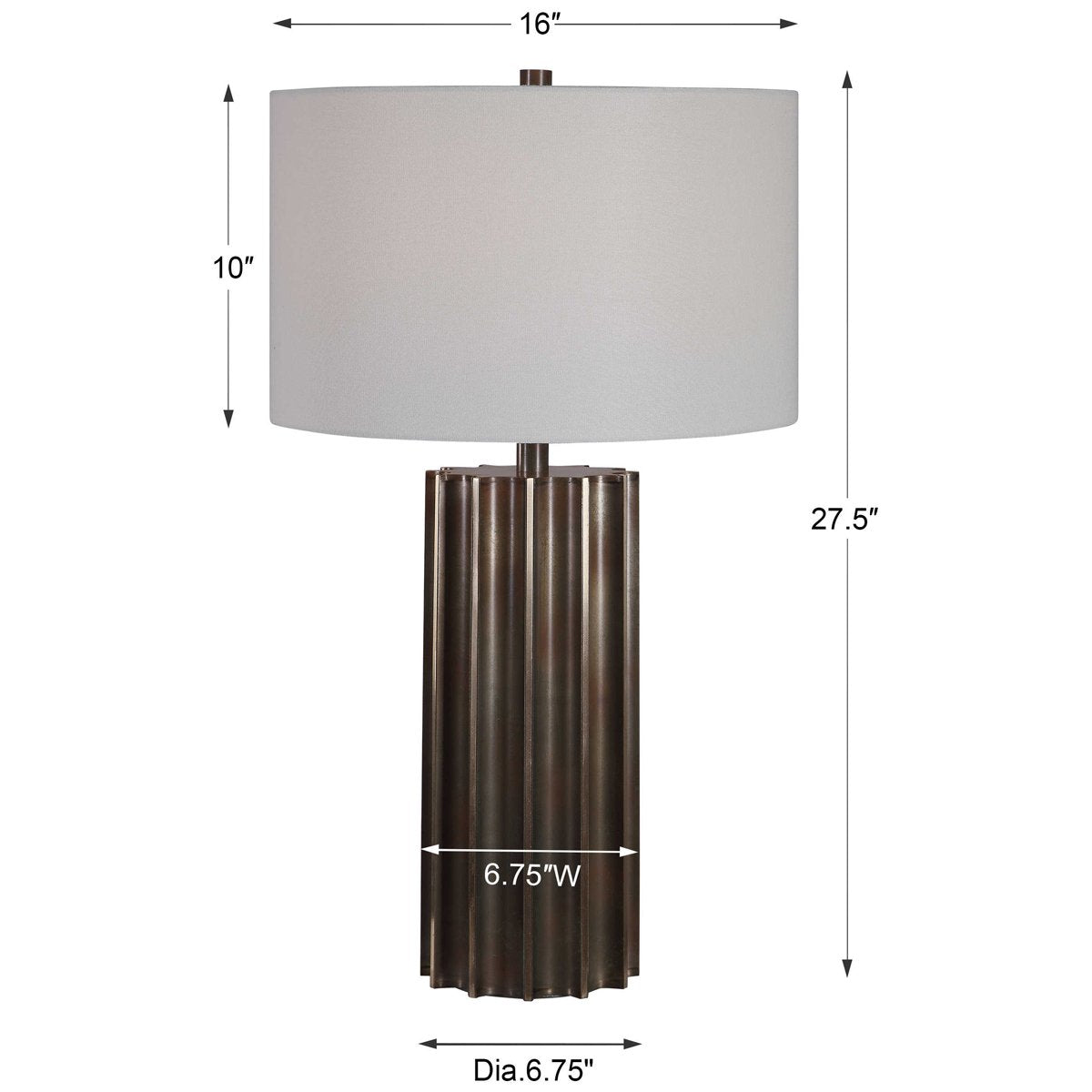 Lampe de table en métal Uttermost Khalio