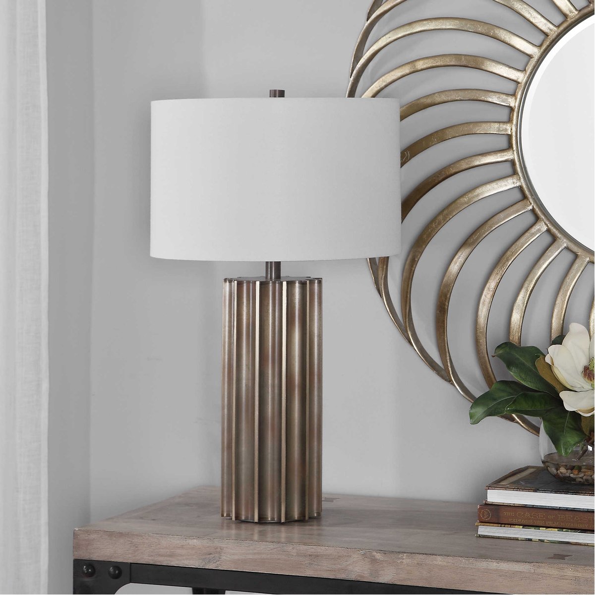 Lampe de table en métal Uttermost Khalio