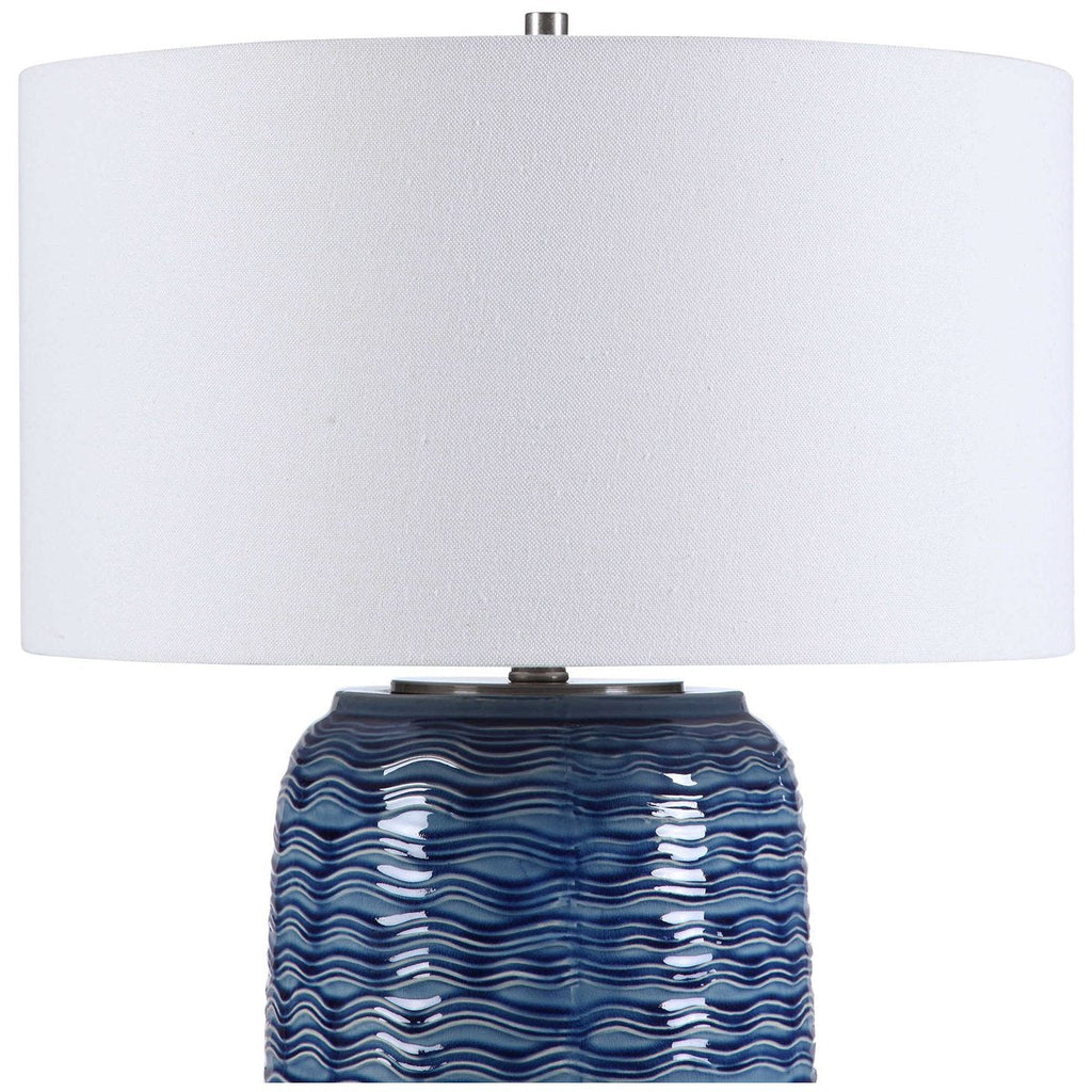 Lampe de table bleue Uttermost Sedna