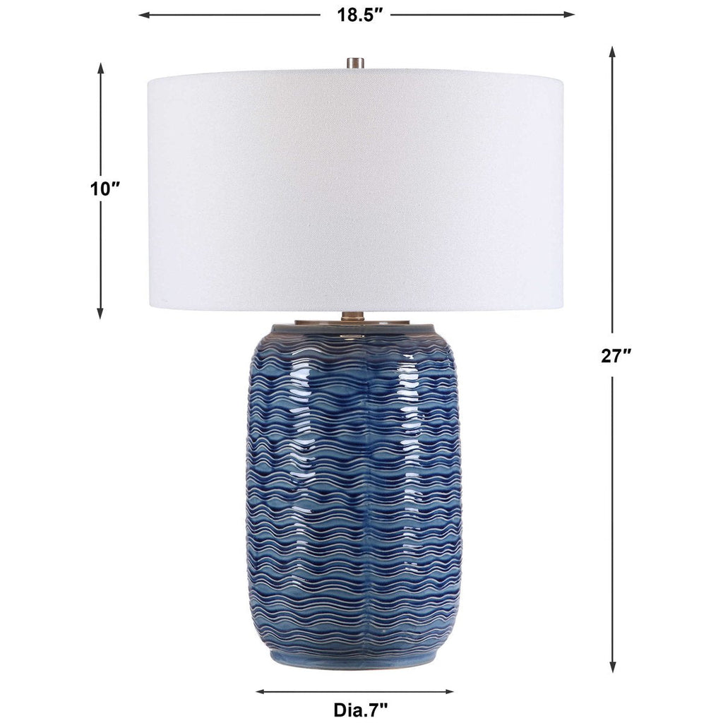 Lampe de table bleue Uttermost Sedna